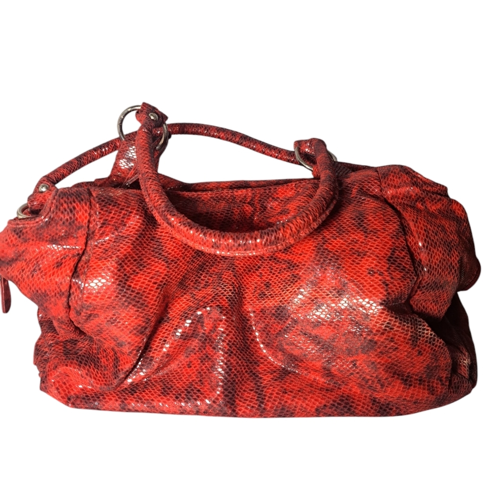D-Fusion Red Snake Skin Hand bag Y2k